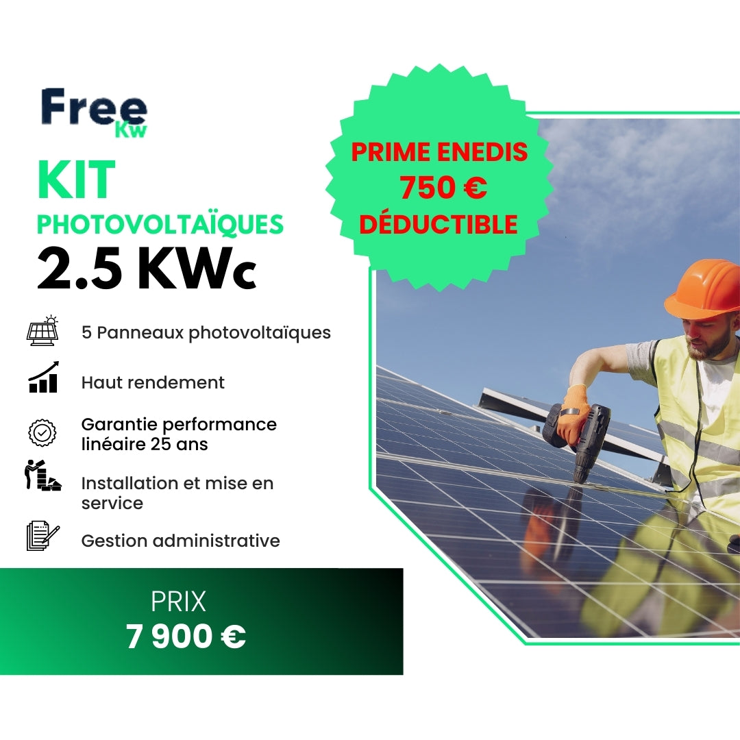 Kit photovoltaïque 2,5 Kwc